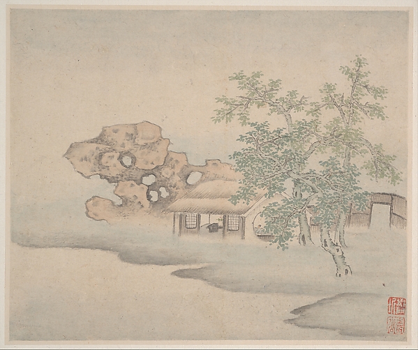 清 山水十二开册页